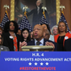 Rep. John Lewis (D-GA) speaks to the media ahead of the House voting on the H.R. 4, The Voting Rights Advancement Act, on December 6, 2019, in Washington, DC.
